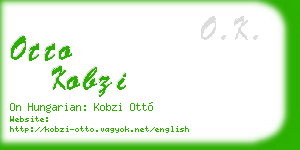 otto kobzi business card